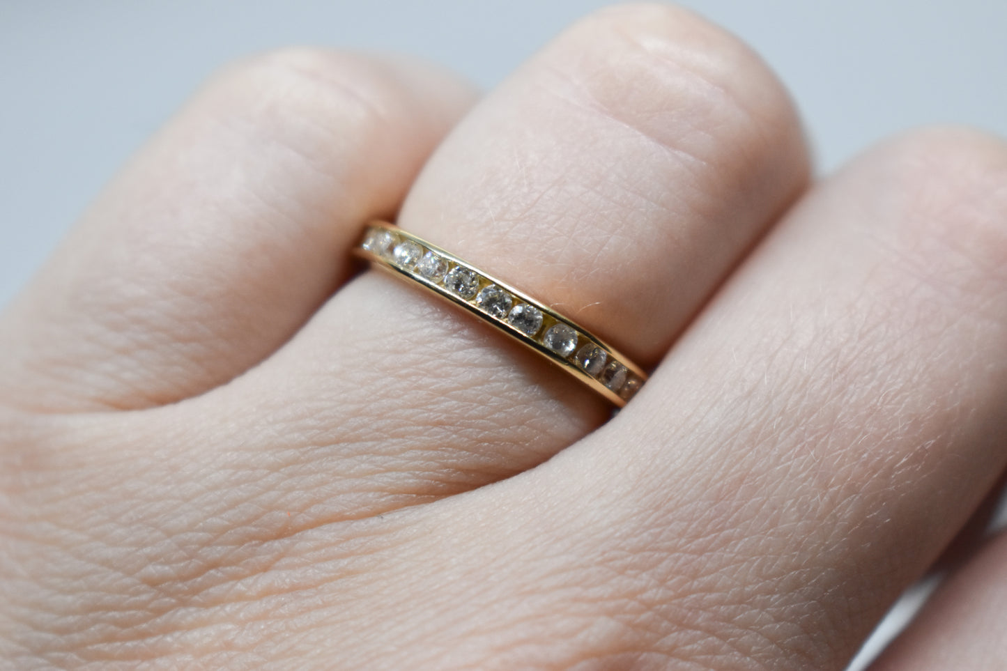 Vintage 14k Yellow Gold Diamond Band Size 6