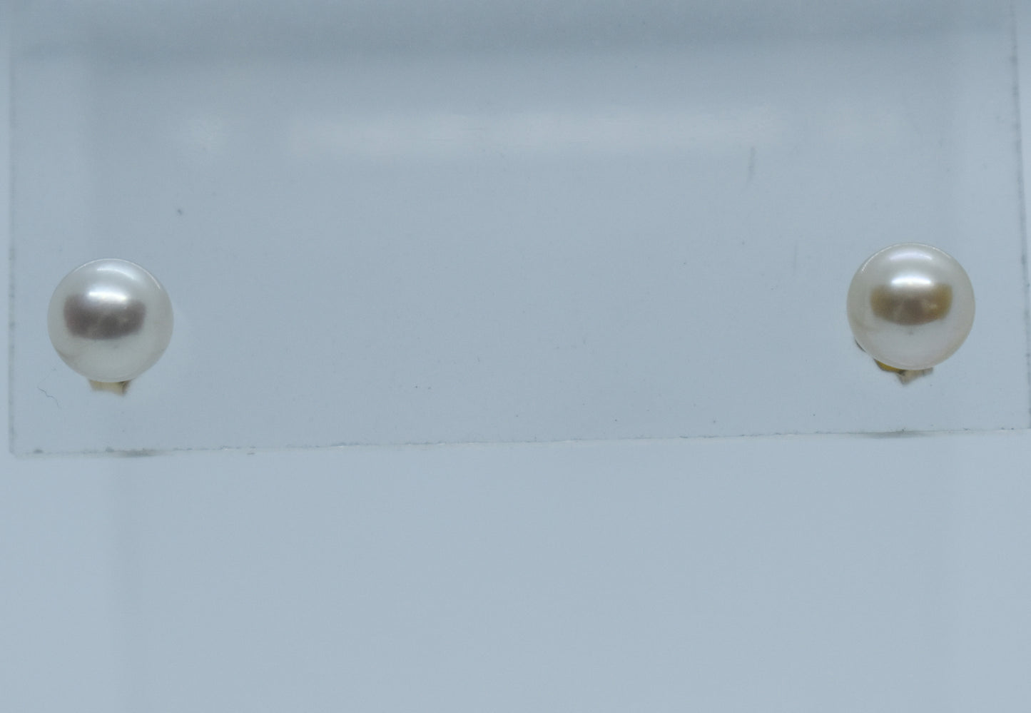 Vintage 14k Yellow Gold 6mm Pearl Stud Earrings