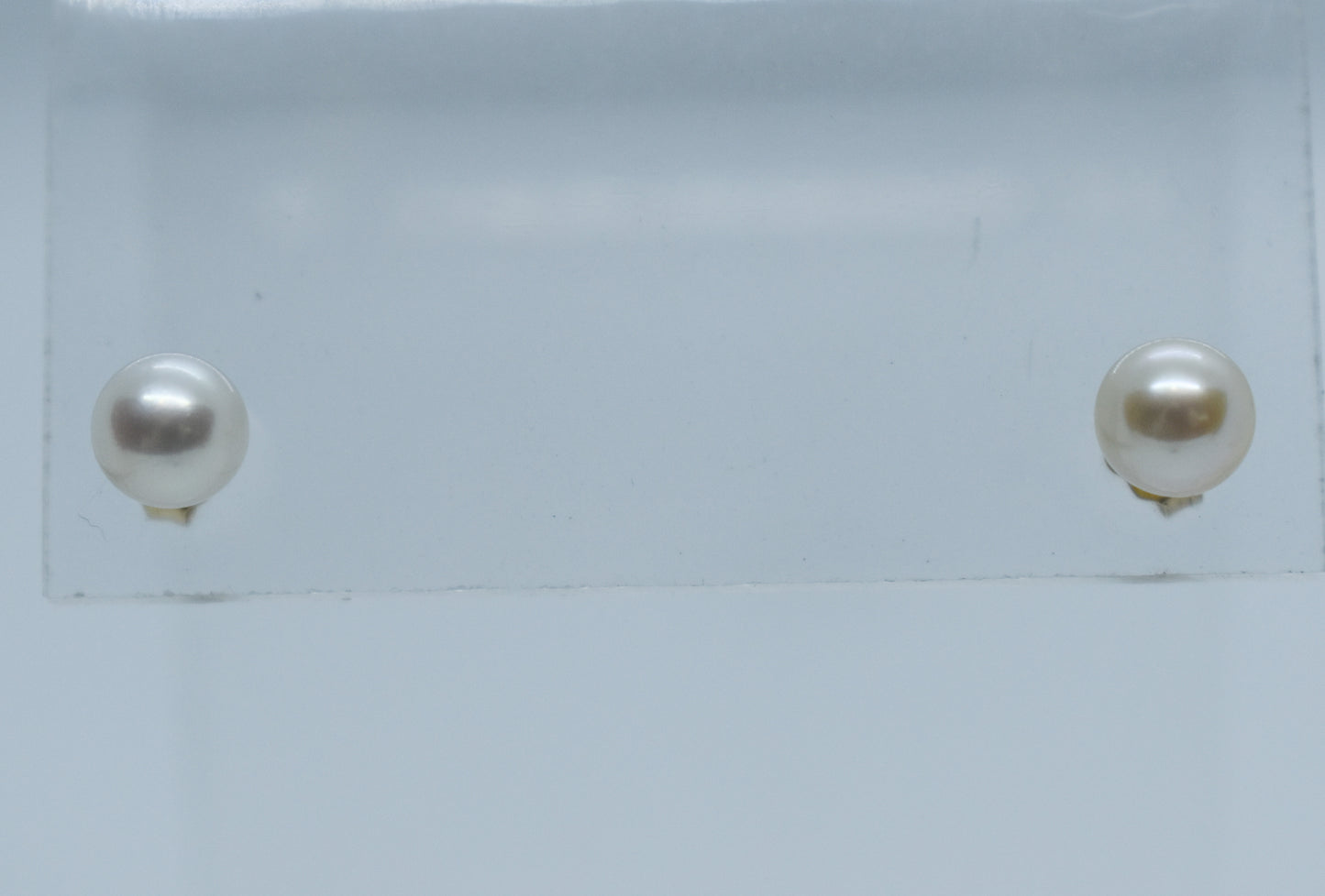 Vintage 14k Yellow Gold 6mm Pearl Stud Earrings