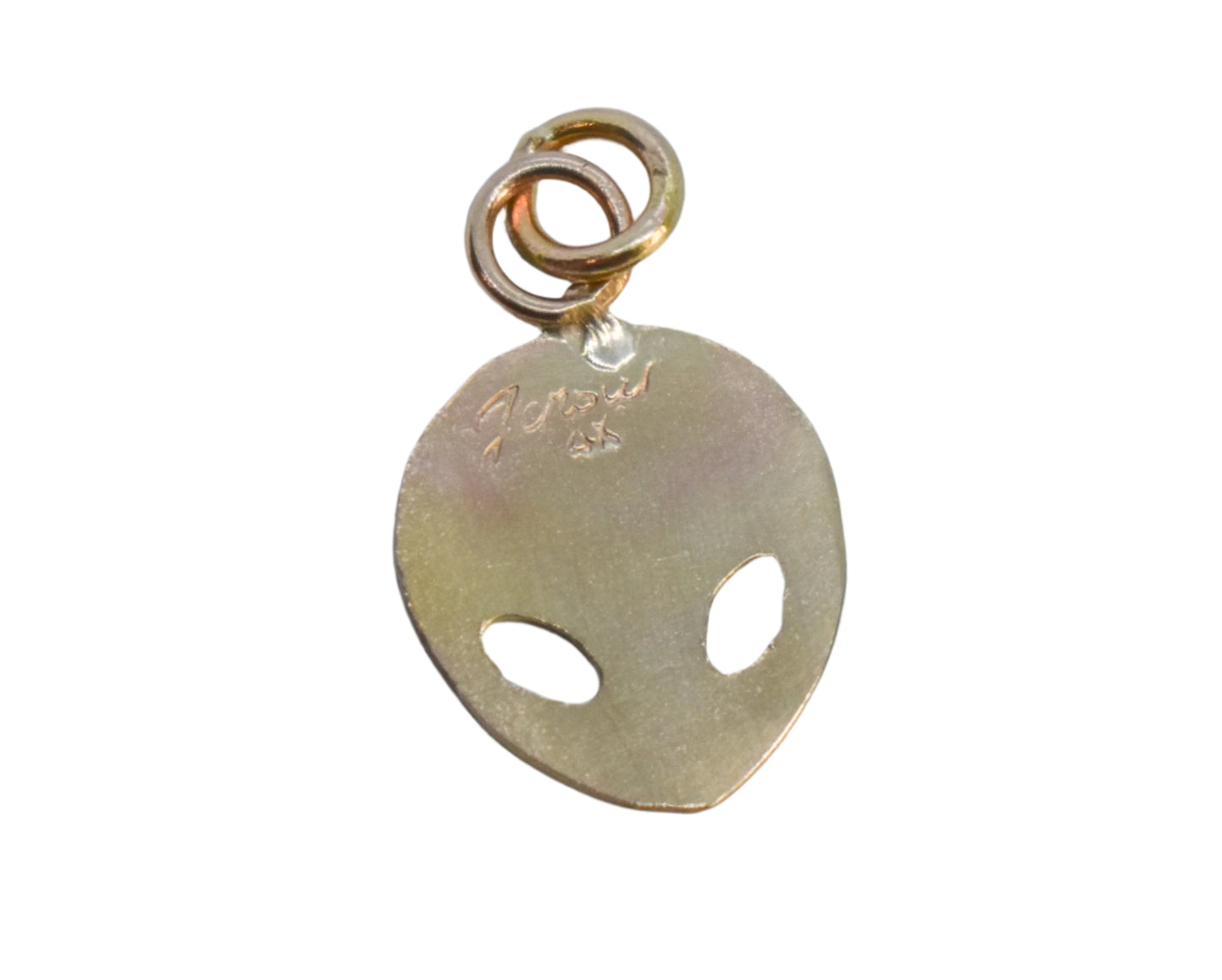 Handmade Solid 14k Gold Alien Pendant – Limited Edition