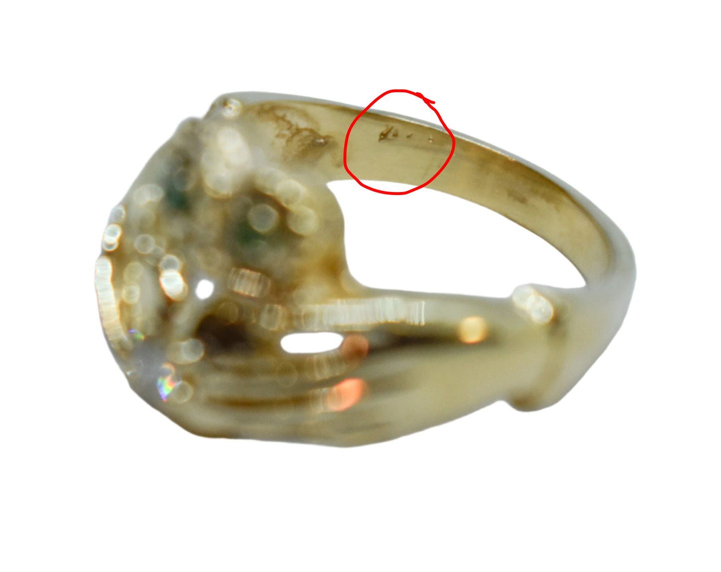 Vintage 14k Gold Claddagh Ring – Emerald & Diamond – Size 5 3/4
