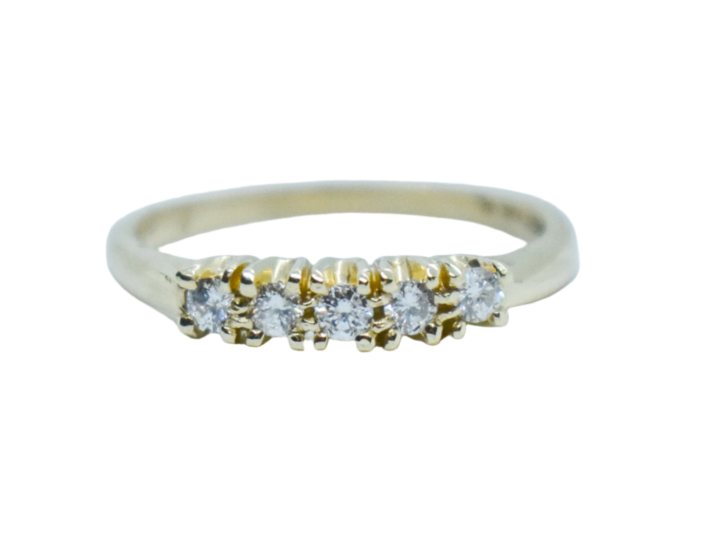 Vintage 14k Yellow Gold Diamond Ring .25CTW Size 6 1/2