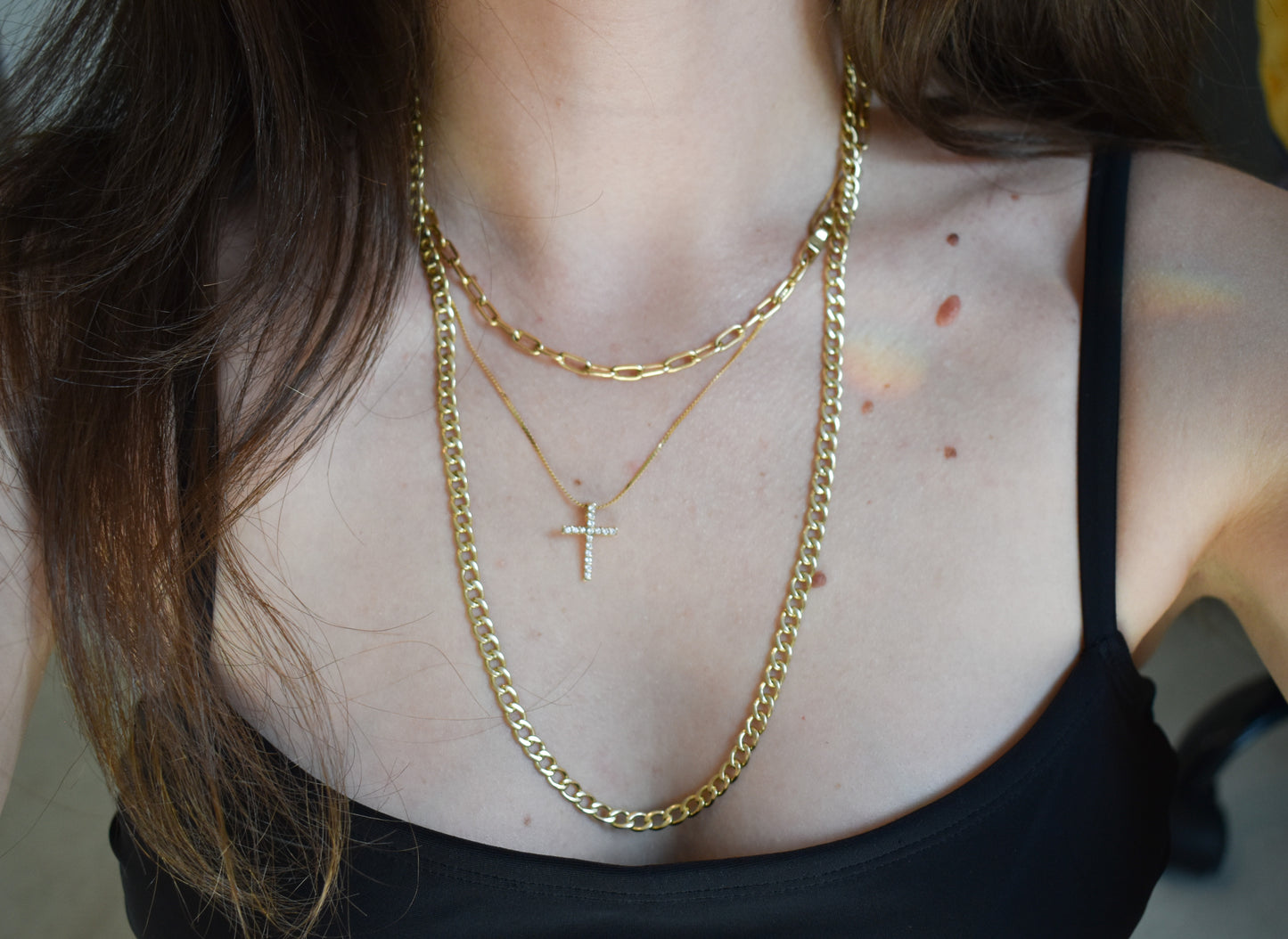 Handmade 14k Yellow Gold Cuban Link Chain Necklace 22 3/4"