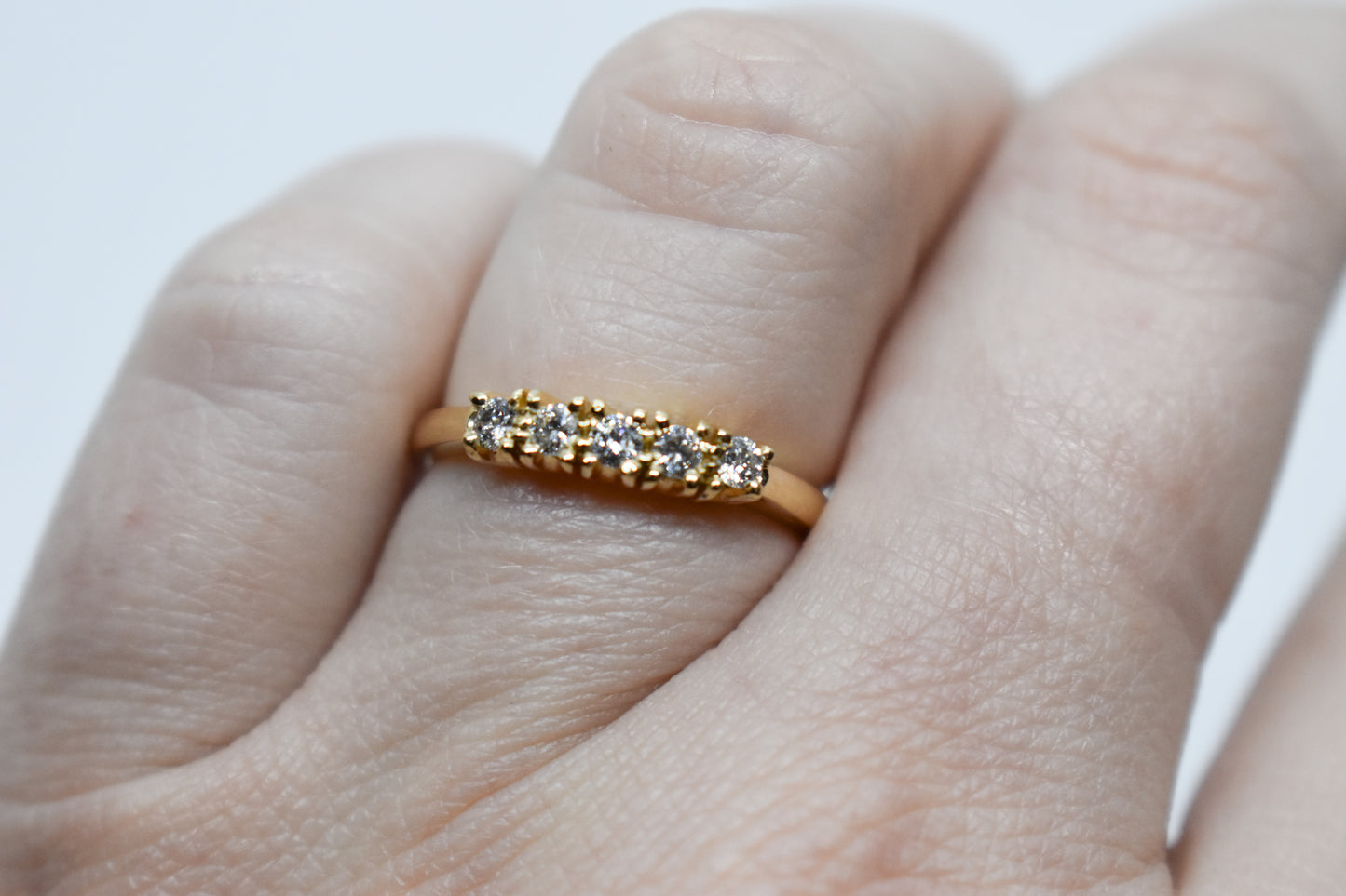 Vintage 14k Yellow Gold Diamond Ring .25CTW Size 6 1/2