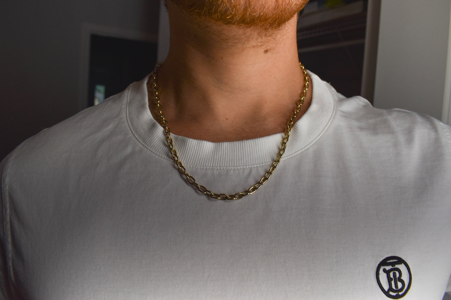 NEW Handmade 14k Solid Gold Oval Link Chain Necklace 21 1/4"