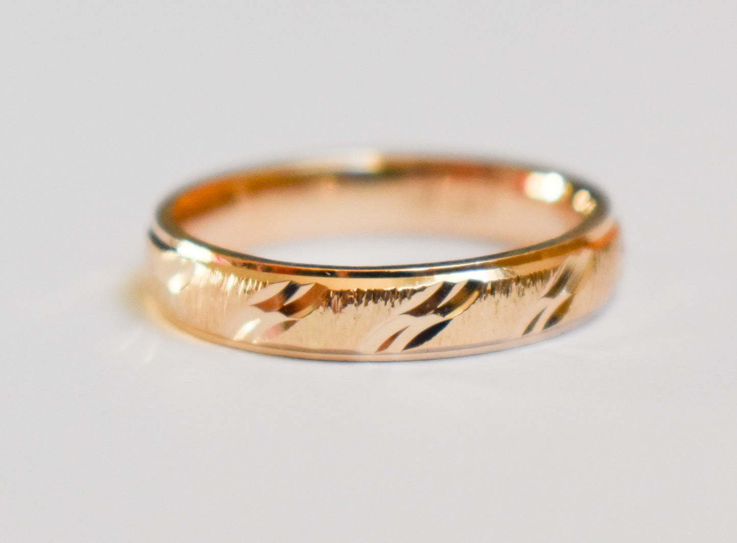 Vintage 14k Yellow Gold Fancy Band Ring Size 7