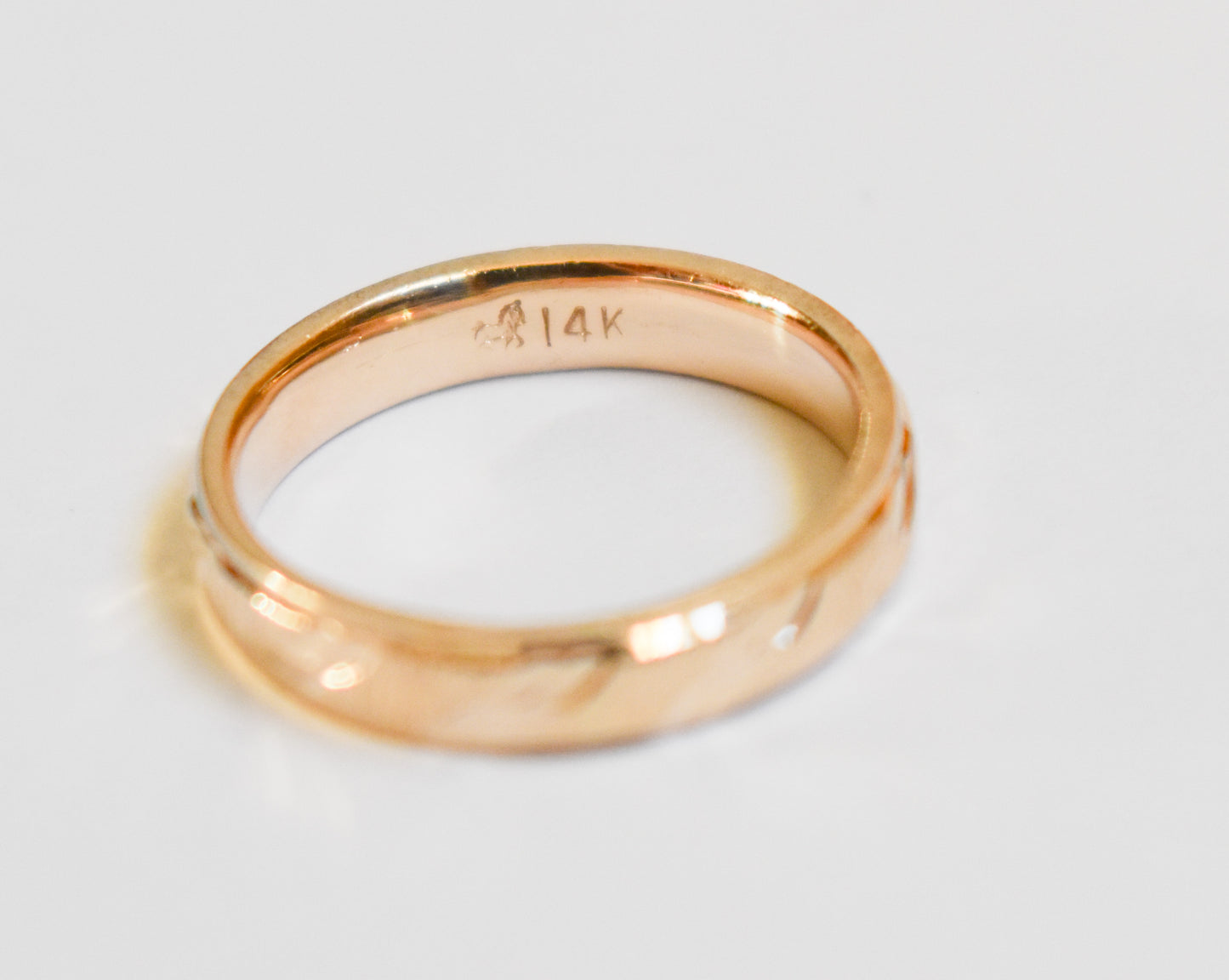 Vintage 14k Yellow Gold Fancy Band Ring Size 7