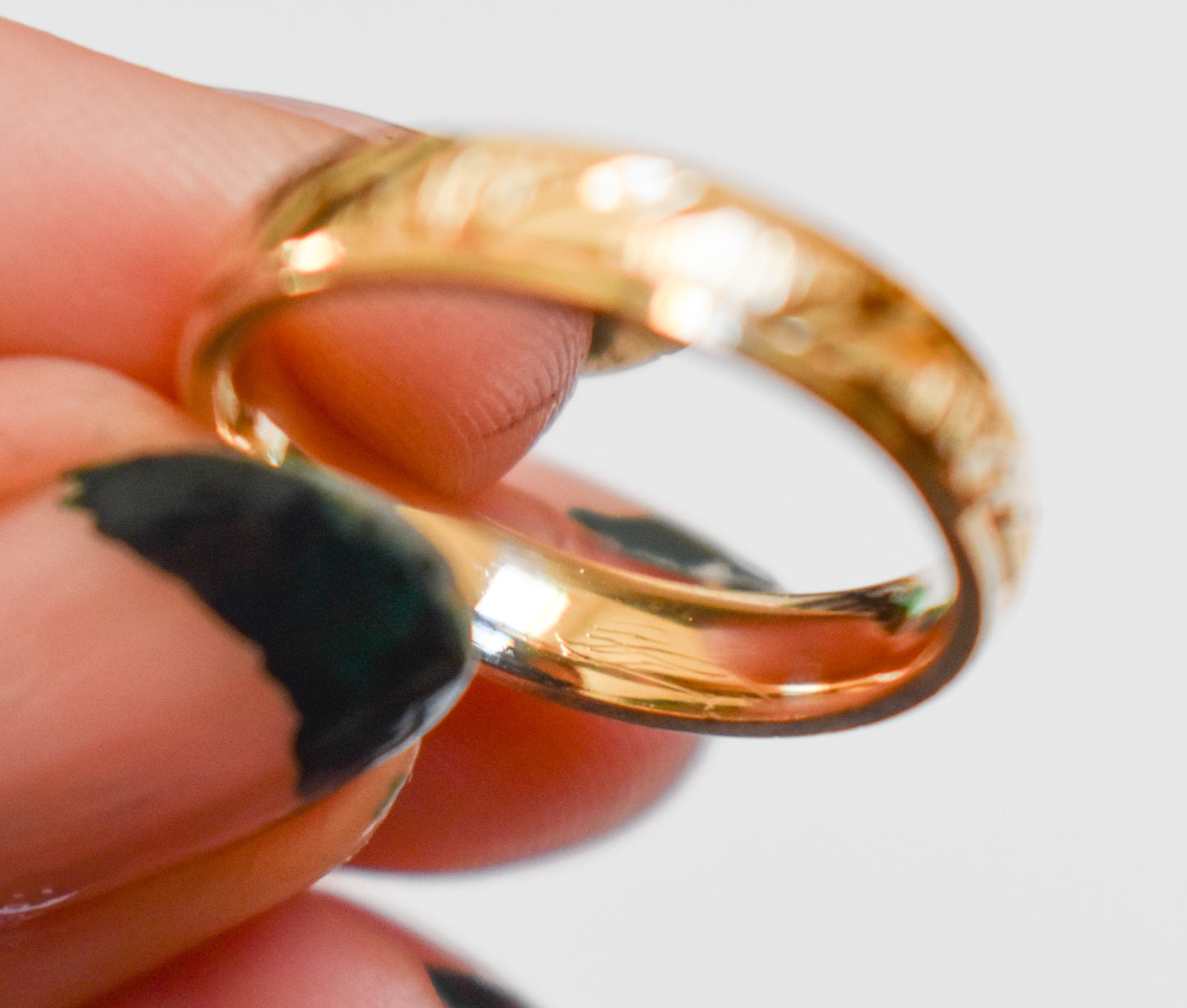 Vintage 14k Yellow Gold Fancy Band Ring Size 7