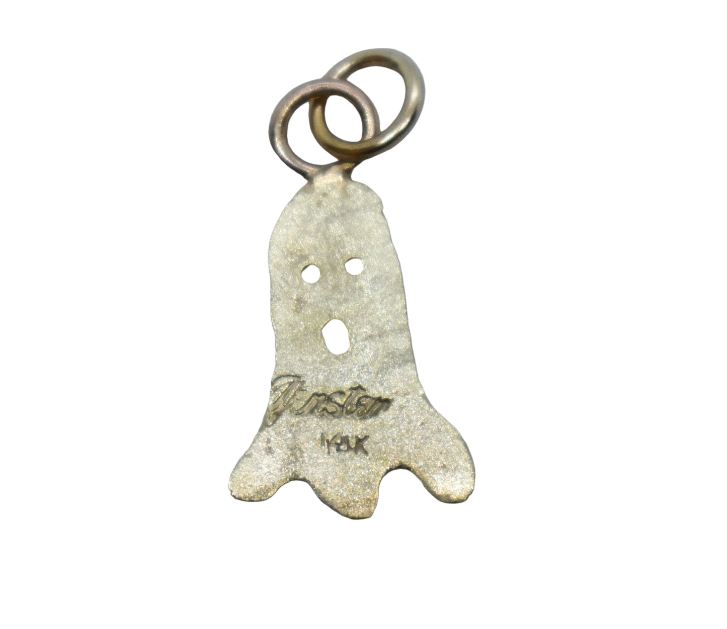 Handmade 14k Yellow Gold Ghost Charm Pendant