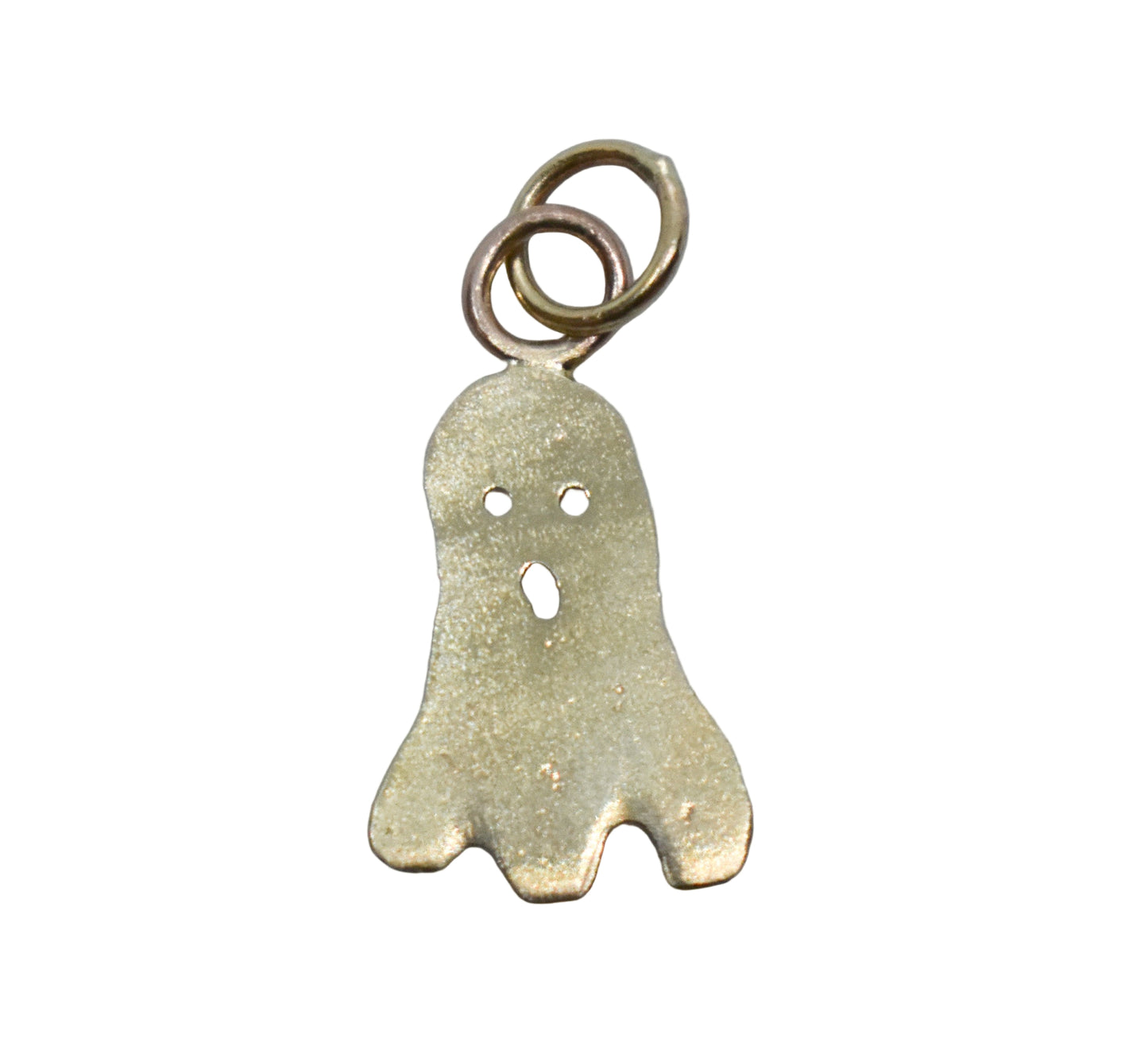 Handmade 14k Yellow Gold Ghost Charm Pendant 2