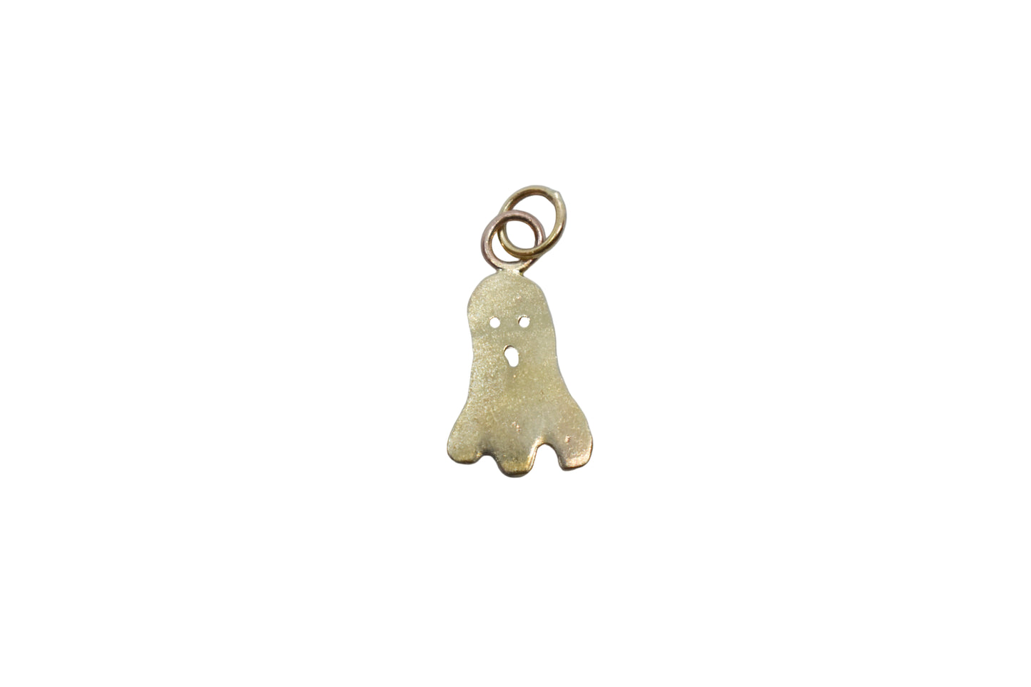 Handmade 14k Yellow Gold Ghost Charm Pendant 2