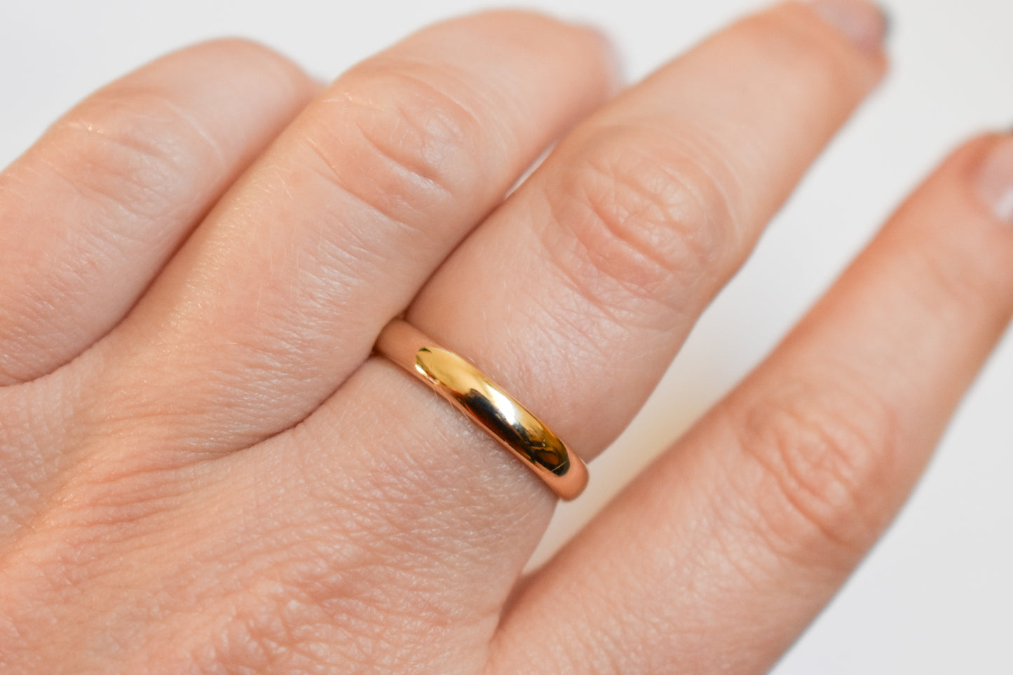 Vintage 14k Yellow Gold Band Ring Size 8 1/2