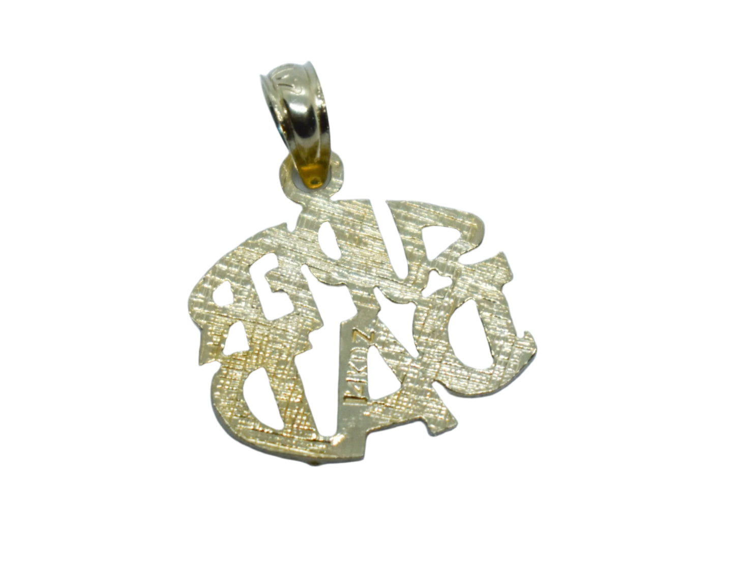 Vintage 14k Yellow Gold SUPER DAD Pendant