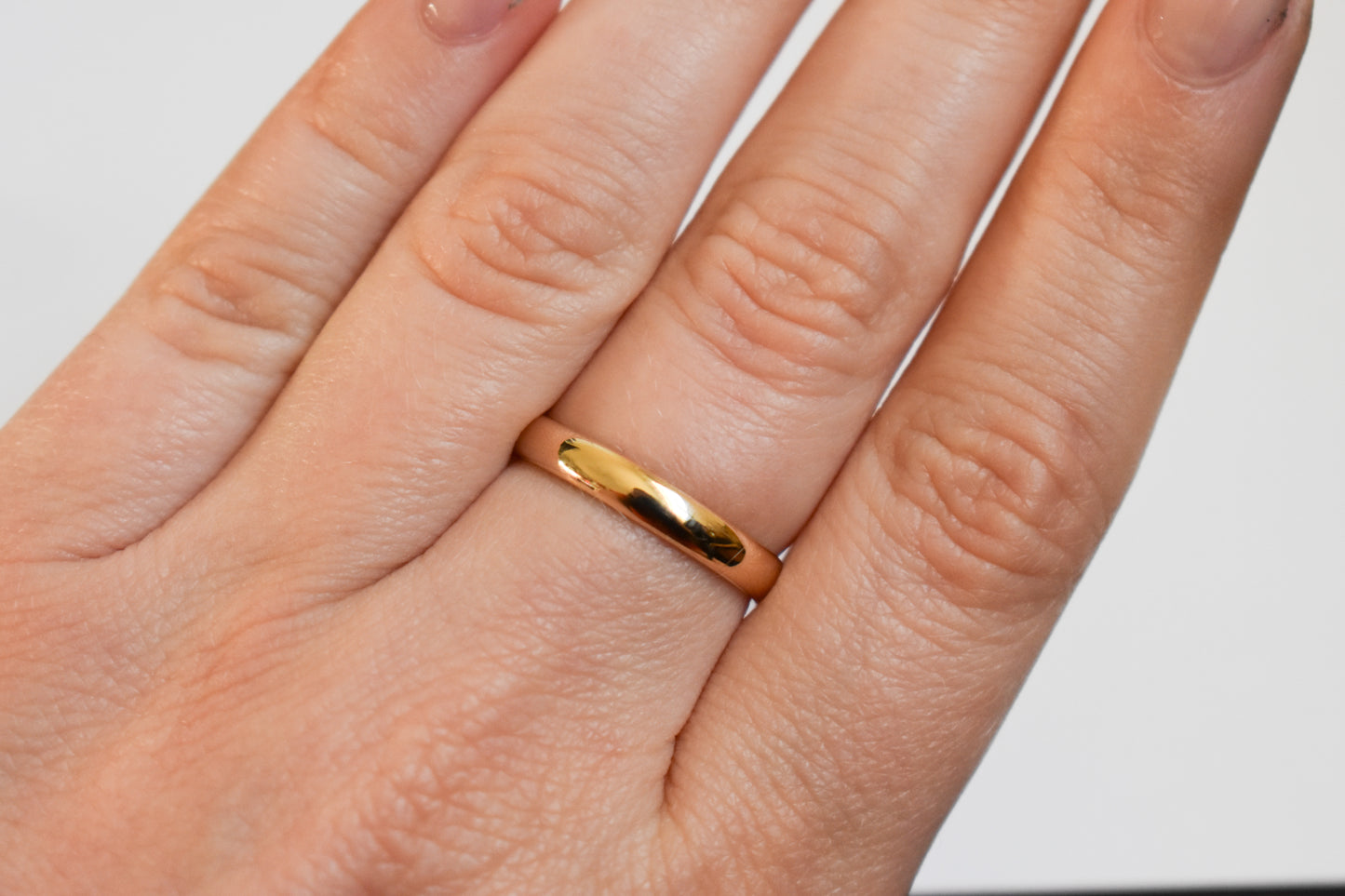 Vintage 14k Yellow Gold Band Ring Size 8 1/2