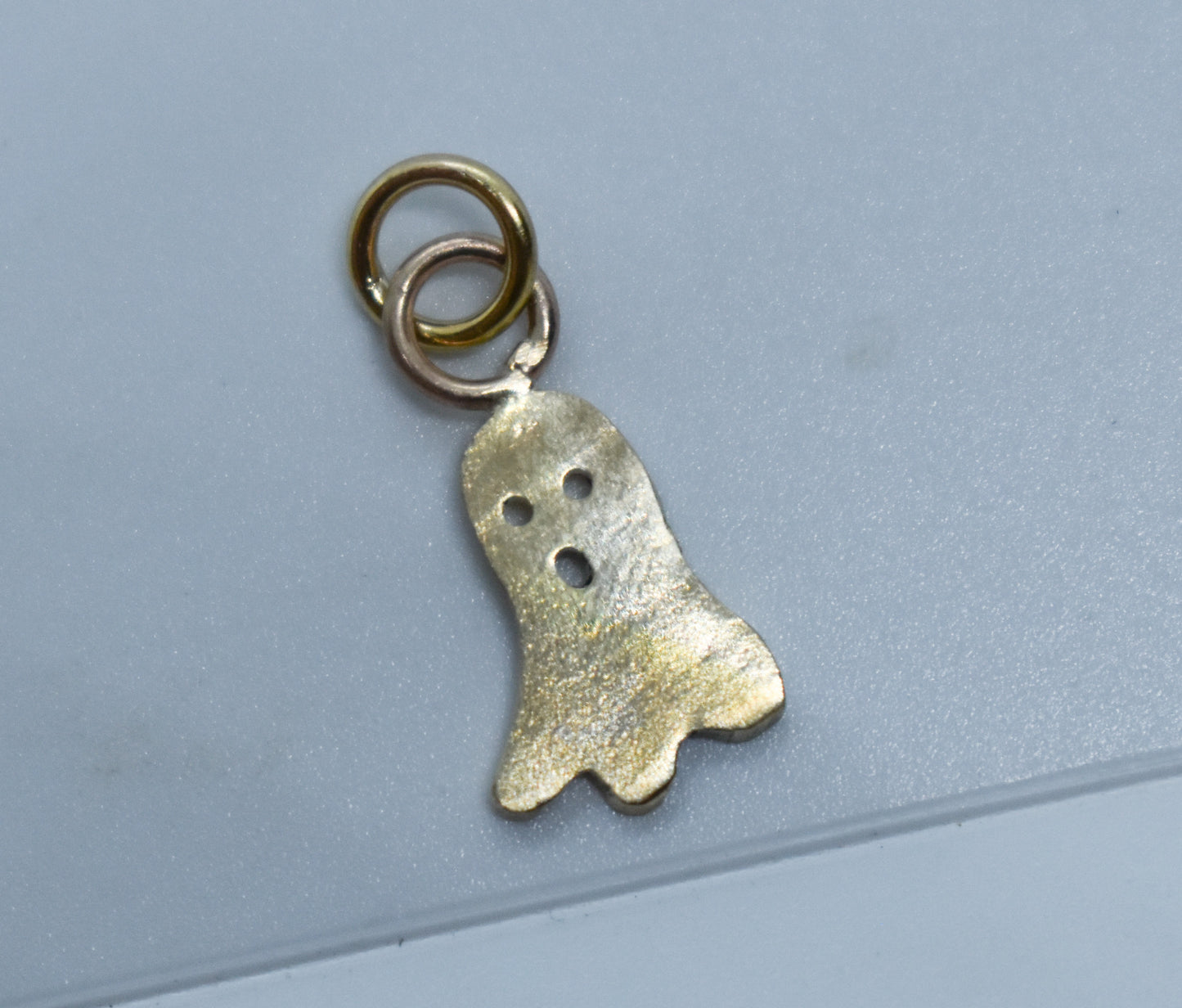 Handmade 14k Yellow Gold Ghost Charm Pendant (smaller) 3