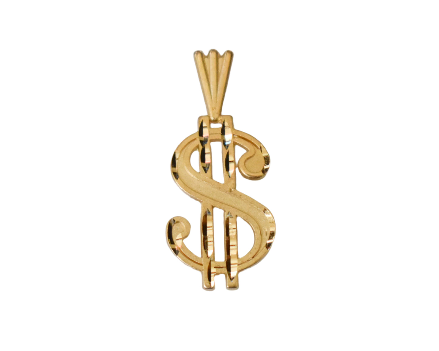 Vintage 14k Yellow Gold Michael Anthony Money Sign Pendant