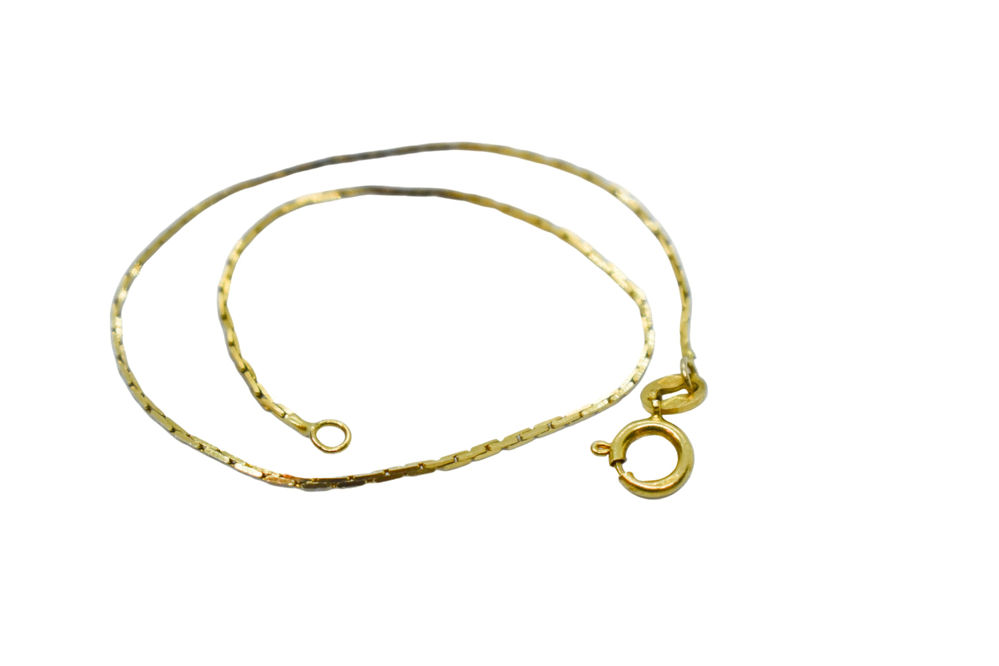 Vintage 14k Yellow Gold Dainty Chain Bracelet 7"