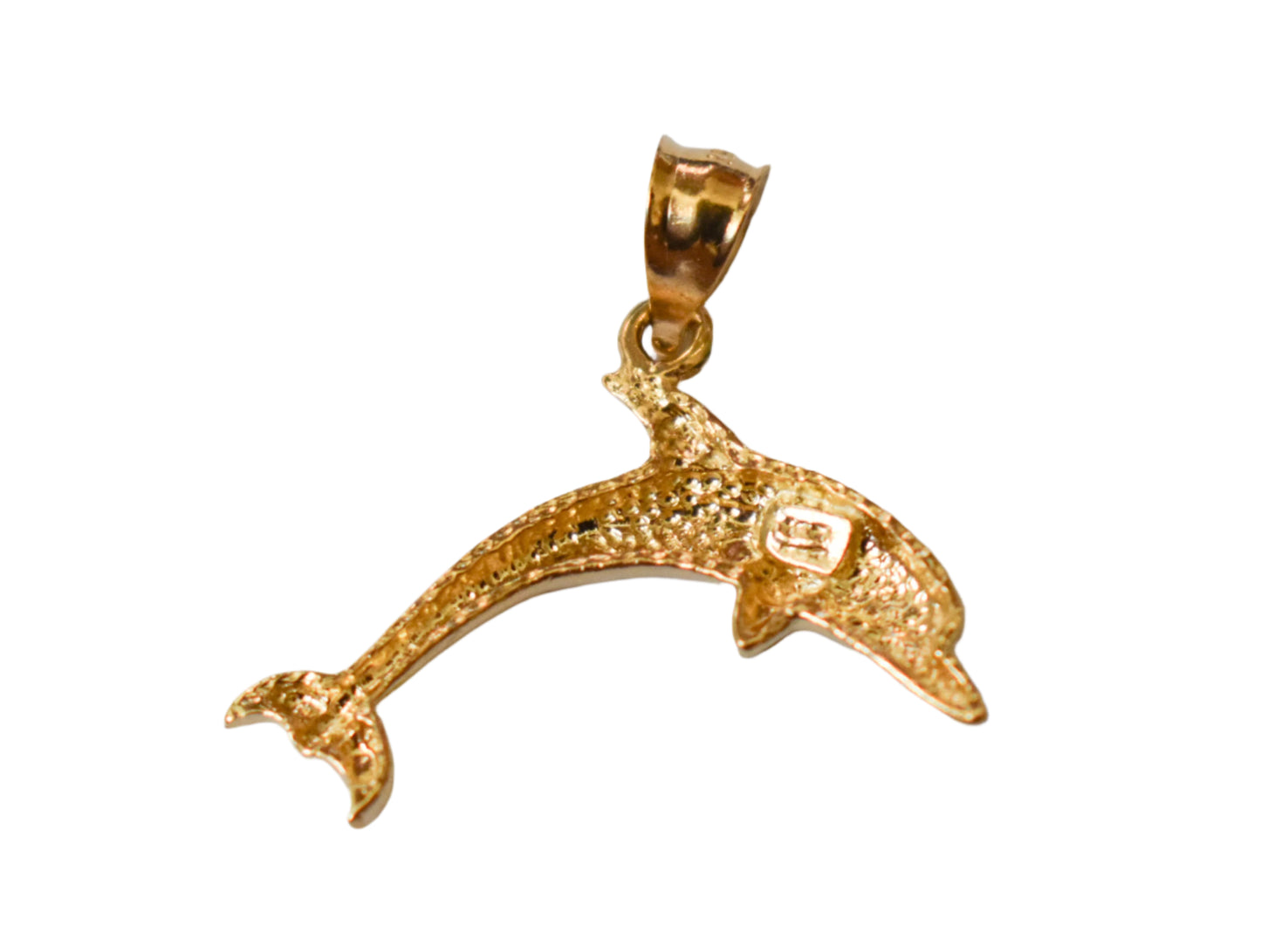 Vintage 14k Yellow Gold Dolphin Pendant