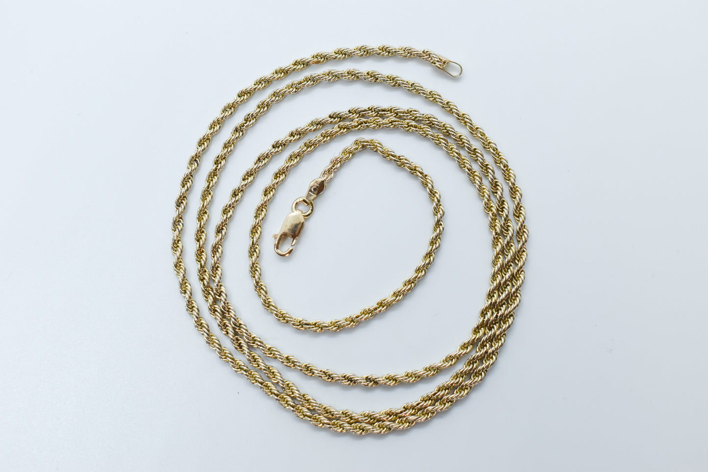 Vintage 10k Yellow Gold Rope Chain 25"