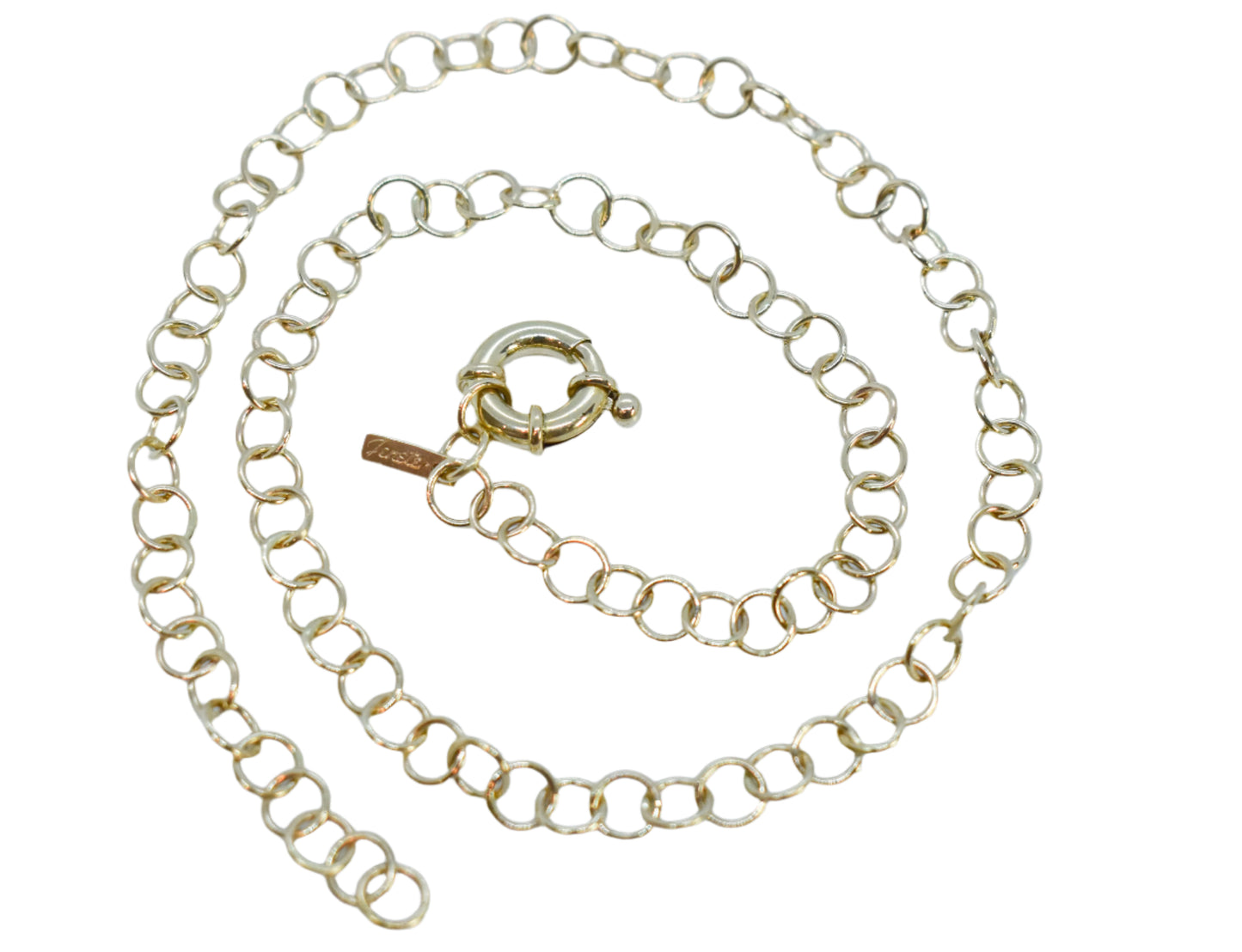 NEW Handmade 14k Yellow Gold Rolo Link Chain Necklace 16 1/2"