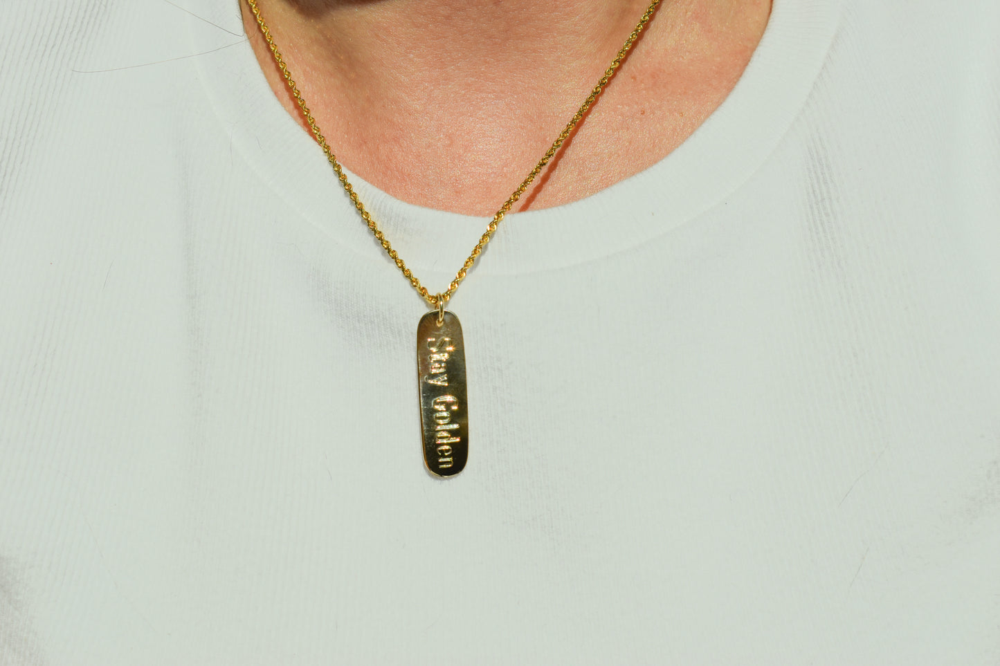 NEW Stay Golden Pendant – 14k Solid Gold, Handmade