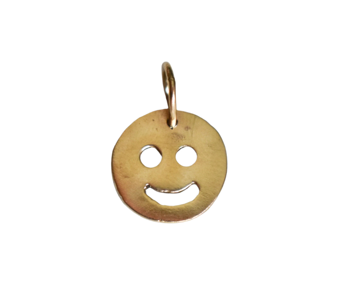 Handmade Solid 14k Gold Smiley Pendant – Limited Edition
