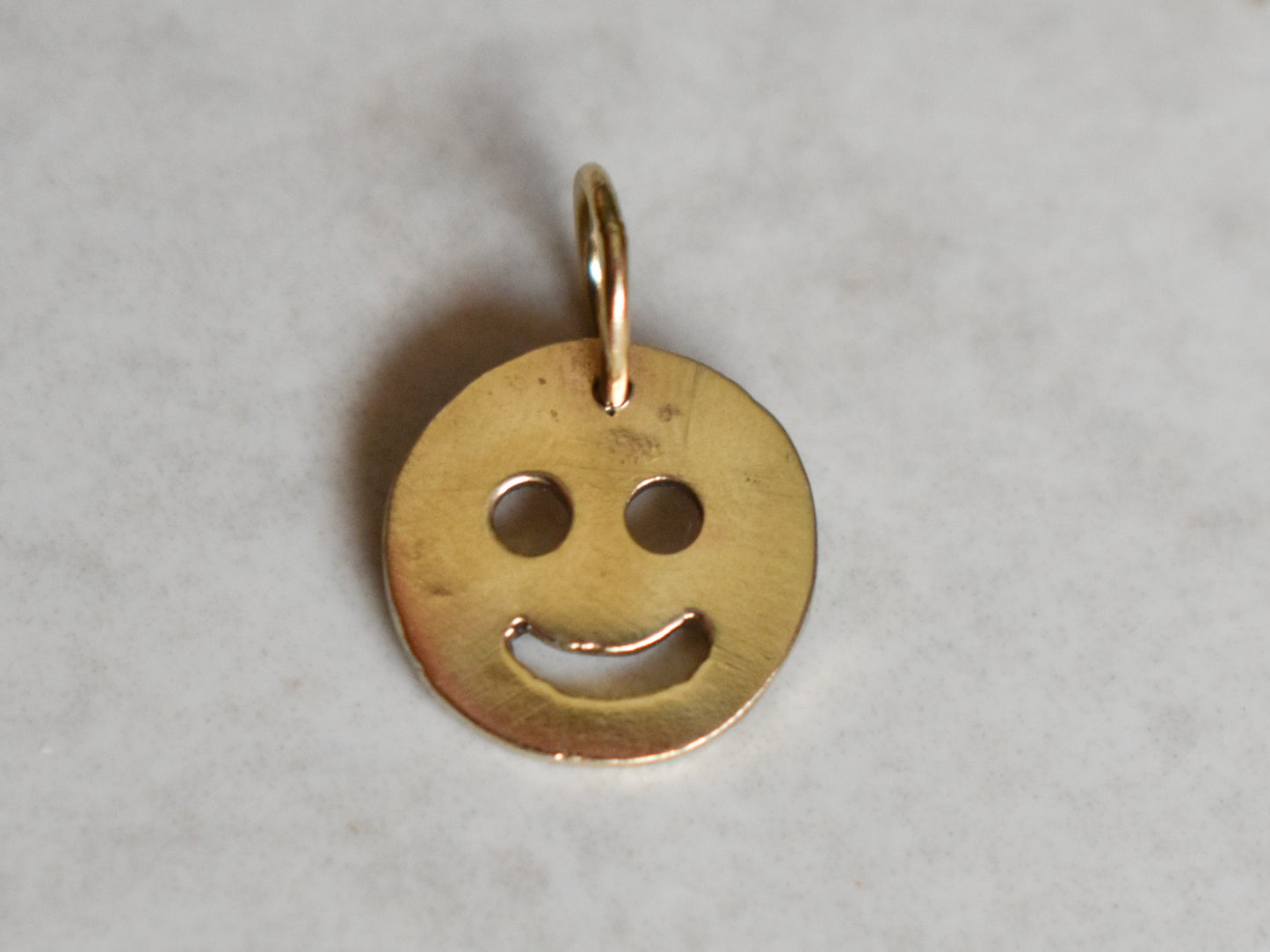 Handmade Solid 14k Gold Smiley Pendant – Limited Edition