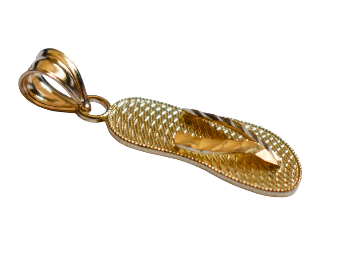Vintage 10k Yellow Gold Flip Flop Pendant