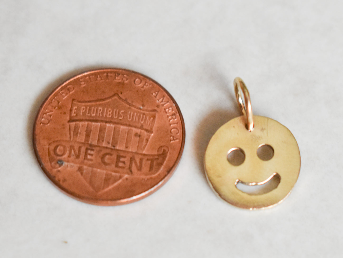 Handmade Solid 14k Gold Smiley Pendant – Limited Edition