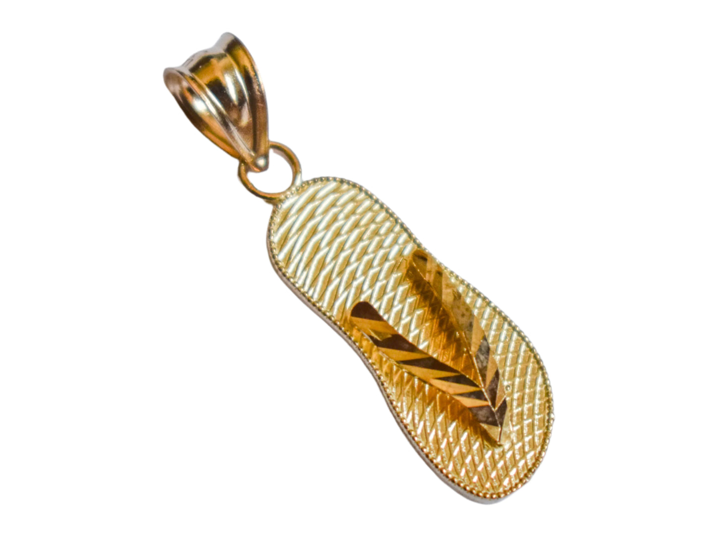 Vintage 10k Yellow Gold Flip Flop Pendant