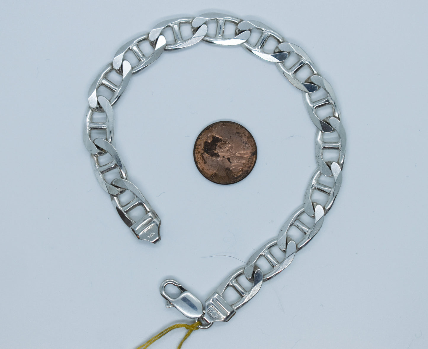 Vintage Sterling Silver Mariner Link Chain Bracelet
