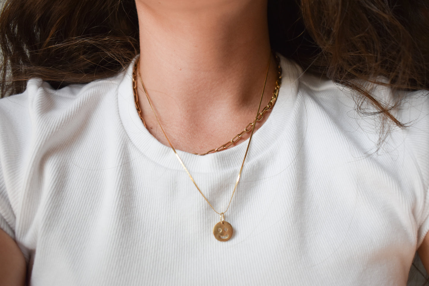 Handmade Solid 14k Gold Smiley Pendant – Limited Edition