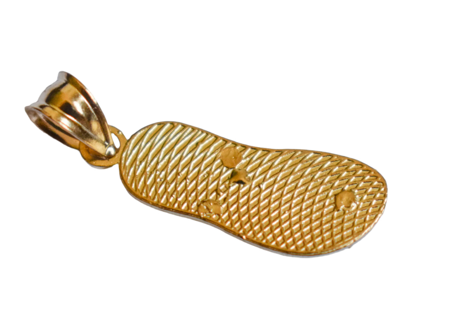 Vintage 10k Yellow Gold Flip Flop Pendant