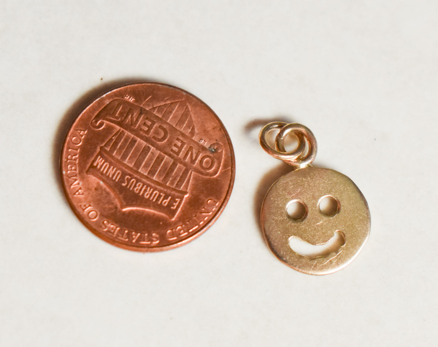 Handmade Solid 14k Gold Smiley Pendant – Limited Edition