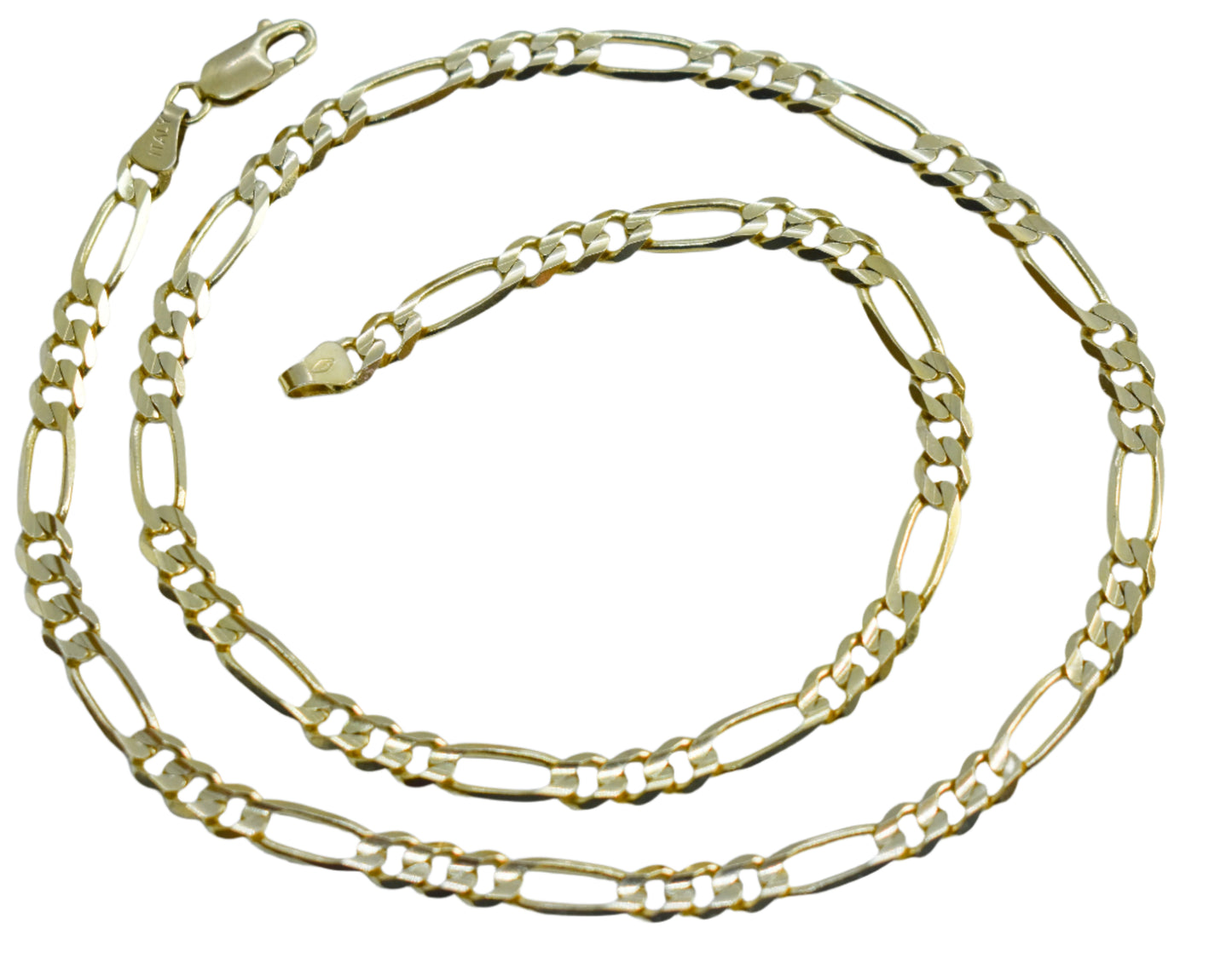 Vintage 10k Yellow Gold Figaro Chain Necklace 18"