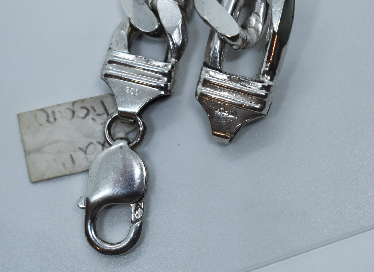 Vintage Sterling Silver Figaro Chain Necklace 22"