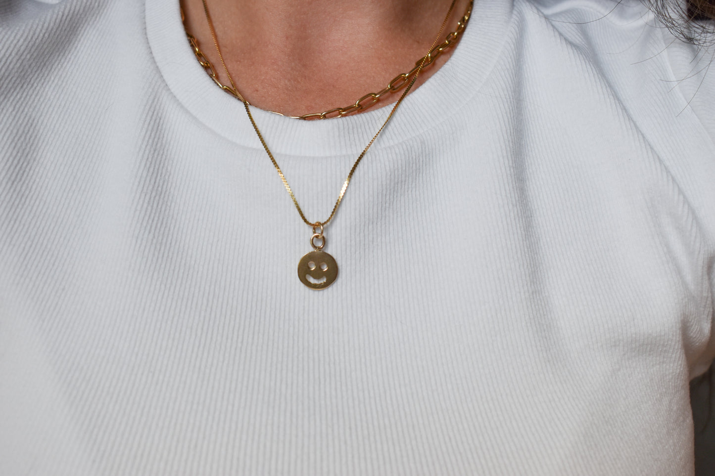 Handmade Solid 14k Gold Smiley Pendant – Limited Edition