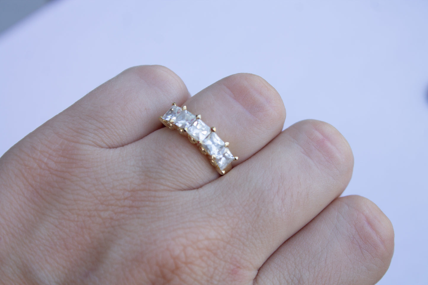 Vintage 14k Yellow Gold Cubic Zirconia Ring Xtravagant Size 5