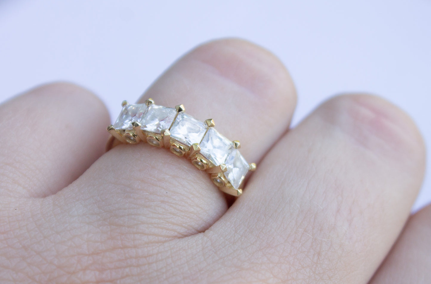 Vintage 14k Yellow Gold Cubic Zirconia Ring Xtravagant Size 5