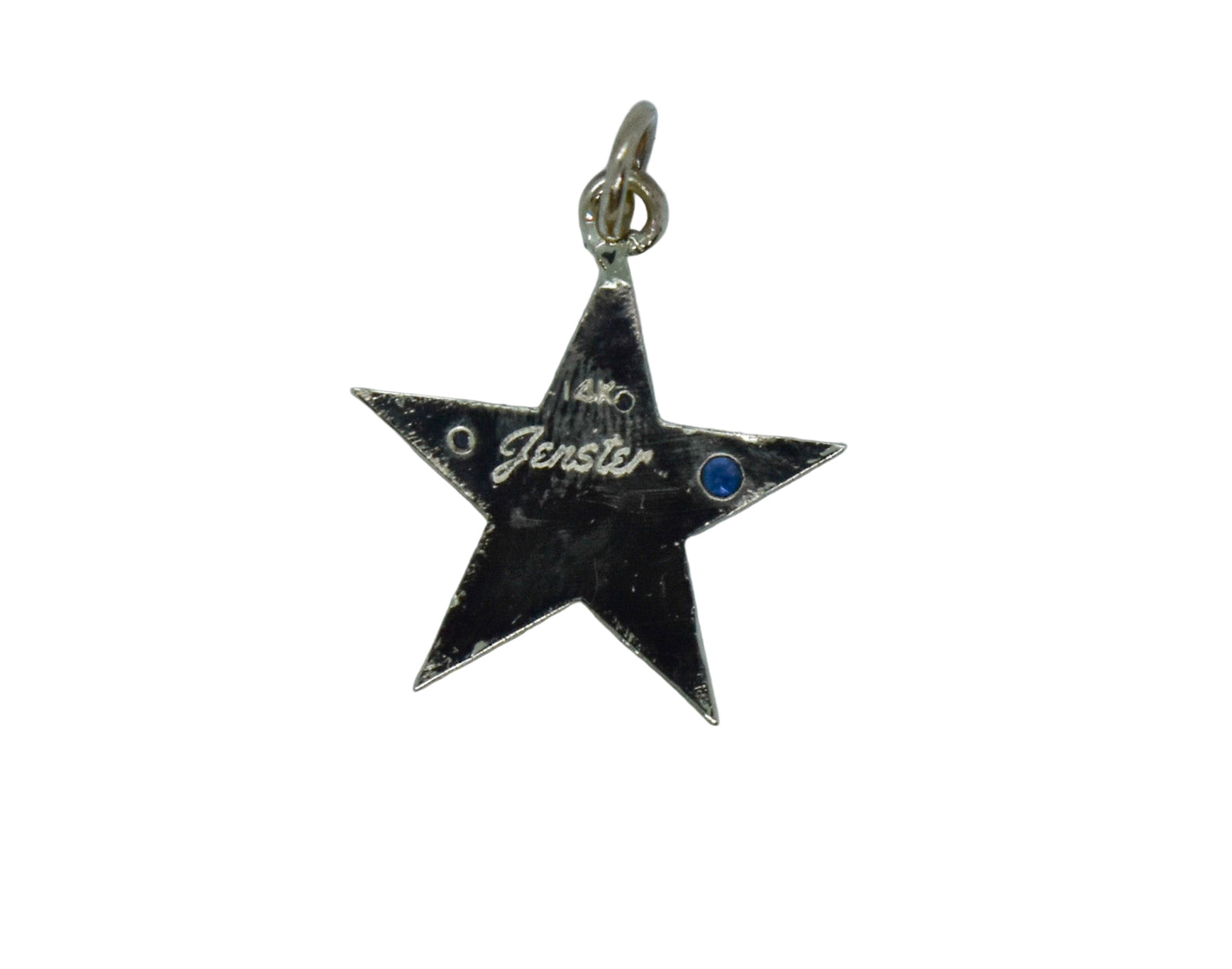 Handmade 14k Yellow Gold Lucky Star Sapphire Pendant