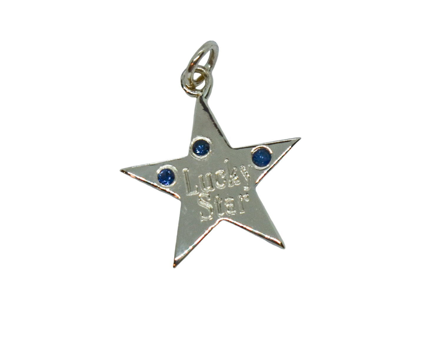 Handmade 14k Yellow Gold Lucky Star Sapphire Pendant
