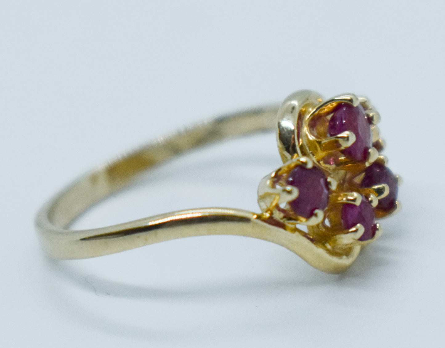 Vintage 14k Yellow Gold Ruby Ring Size 5 3/4
