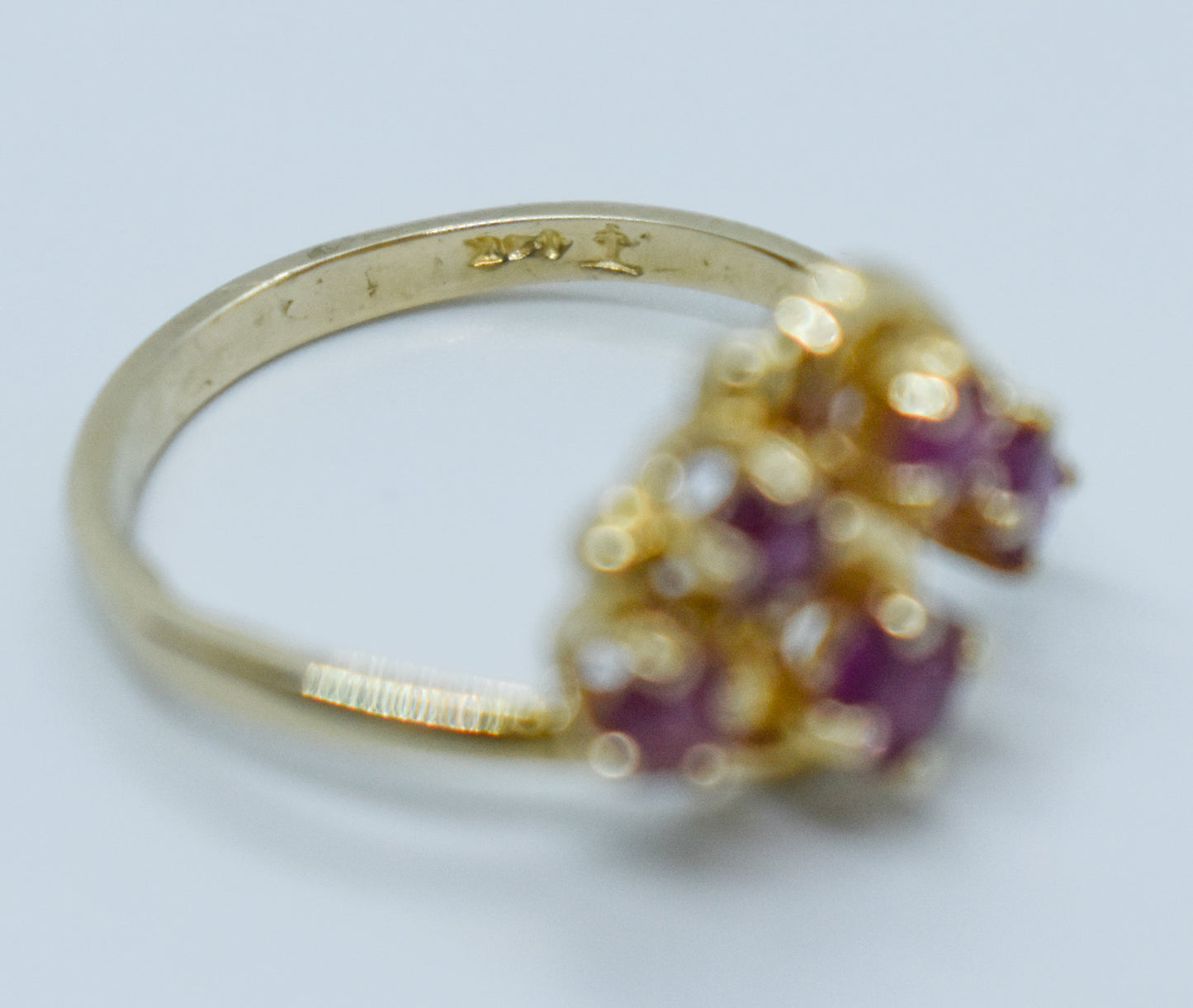 Vintage 14k Yellow Gold Ruby Ring Size 5 3/4