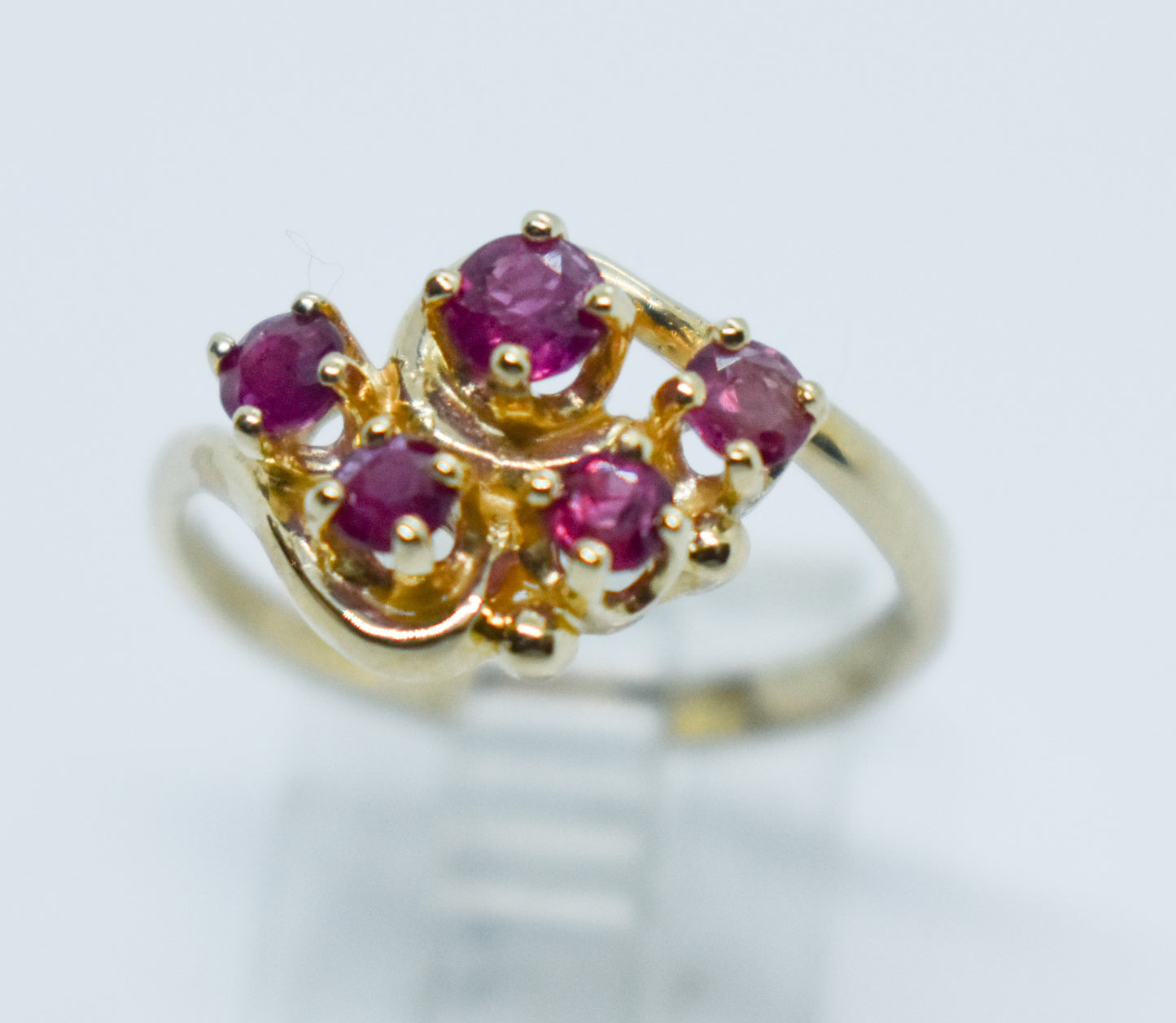Vintage 14k Yellow Gold Ruby Ring Size 5 3/4