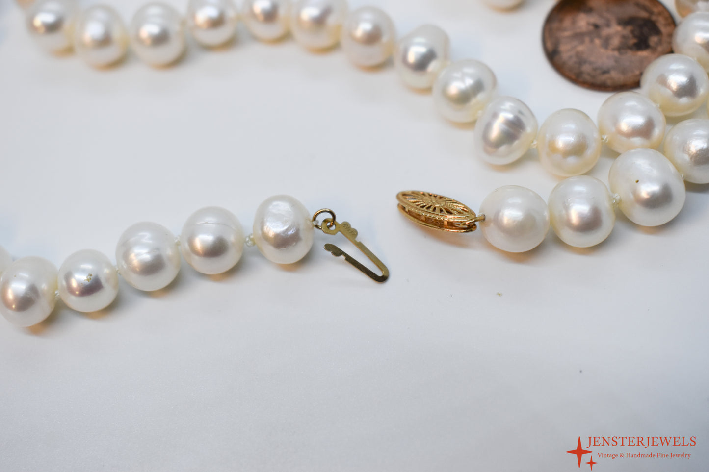 Vintage 14k Yellow Gold Cultured Pearl Necklace – Oriental Pearl Co.