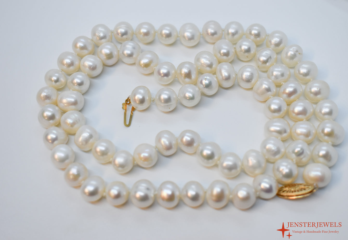Vintage 14k Yellow Gold Cultured Pearl Necklace – Oriental Pearl Co.