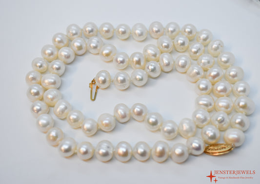 Vintage 14k Yellow Gold Cultured Pearl Necklace – Oriental Pearl Co.