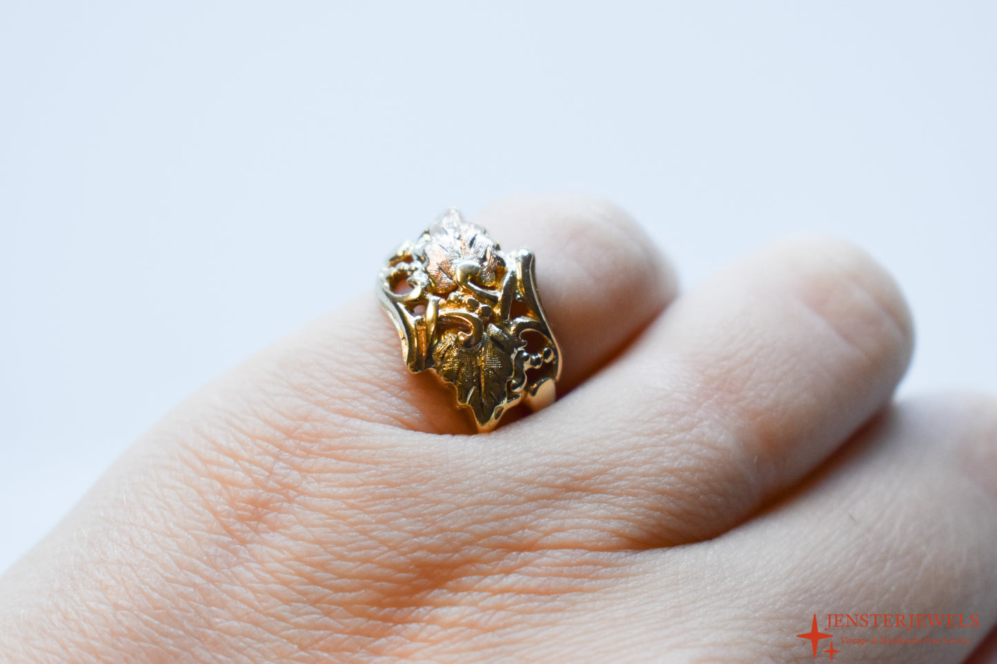 Vintage 10k Yellow Gold Black Hills Gold Ring Size 5