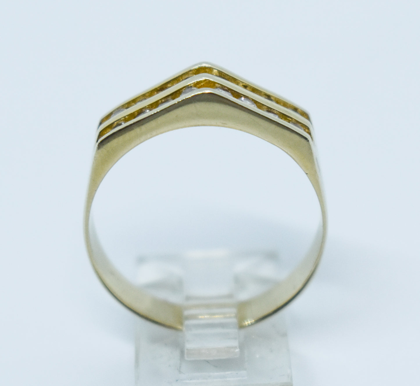 Vintage 14k Yellow Gold Diamond Men’s Band Size 10 1/2