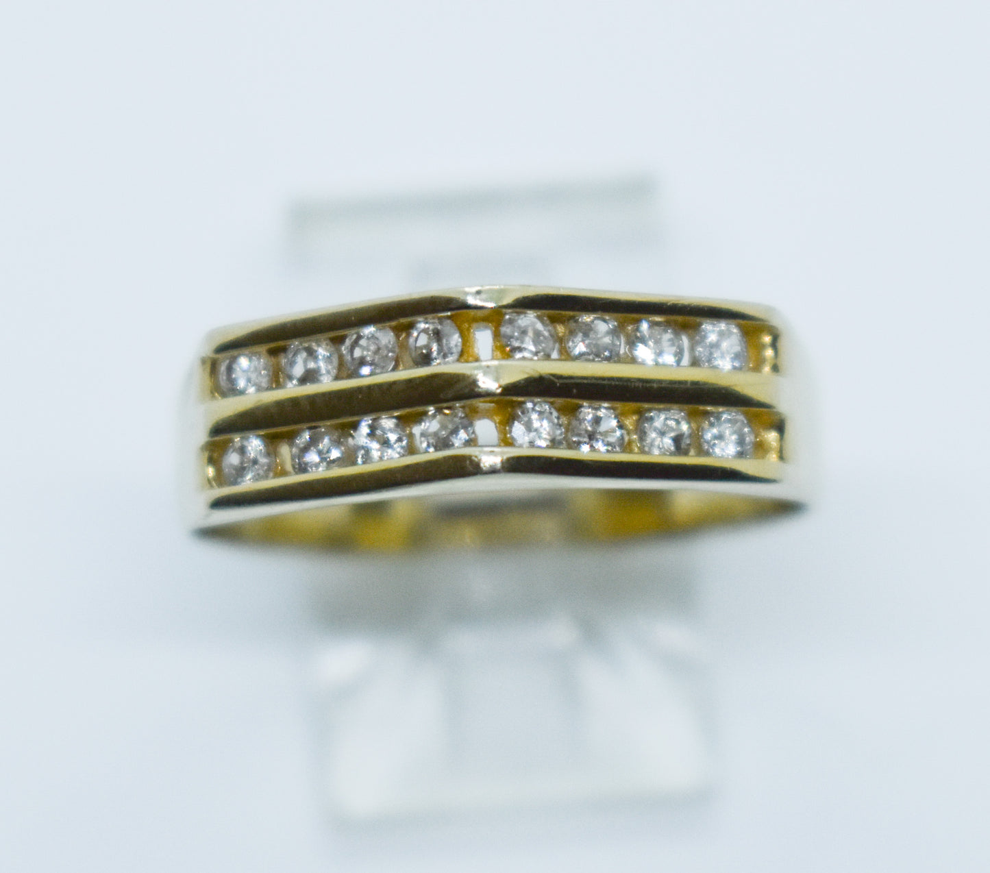 Vintage 14k Yellow Gold Diamond Men’s Band Size 10 1/2